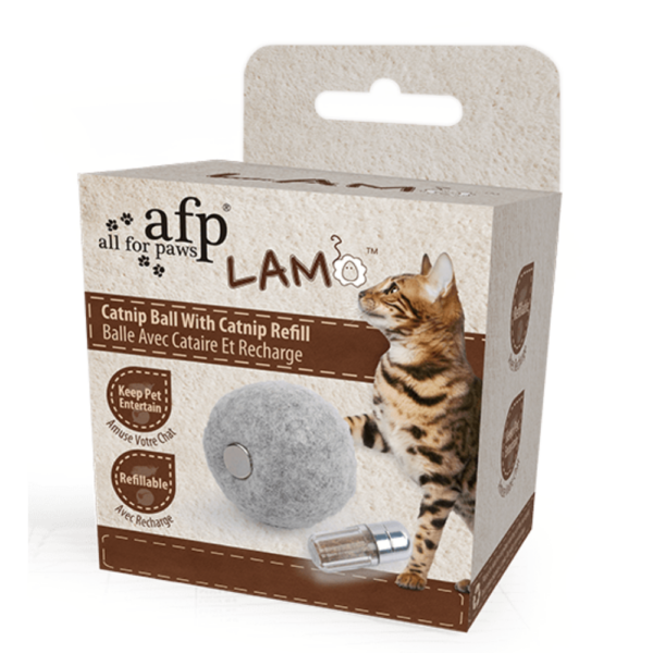 Juguete Gato Lamb Pelota C/ Recarga Catnip