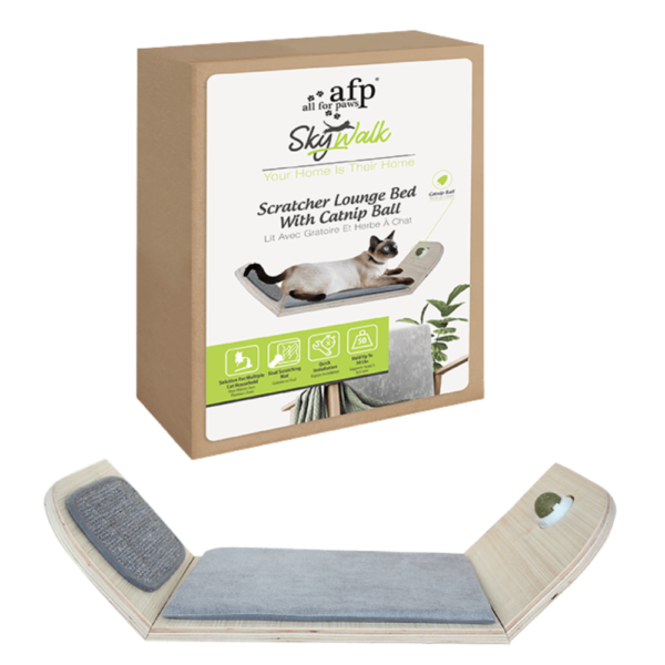 Juguete Gato Skywalk - Scratcher Lounge Bed With Catnip Ball 39x28x6 CM