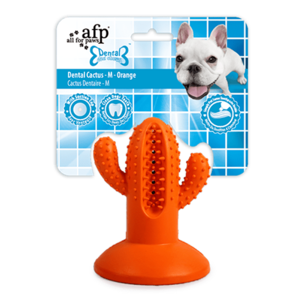 Juguete Perro Dental Chews Cactus M Naranja