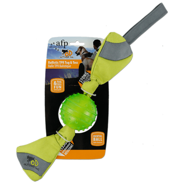 Juguete Perro Outdoor Ballistic TPR Toss Verde/Naranja 51CM