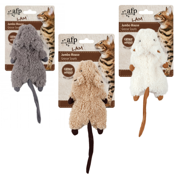 Juguete Gato Jumbo Crinkle c/ Catnip Lamb (Marron/Gris/Beige)