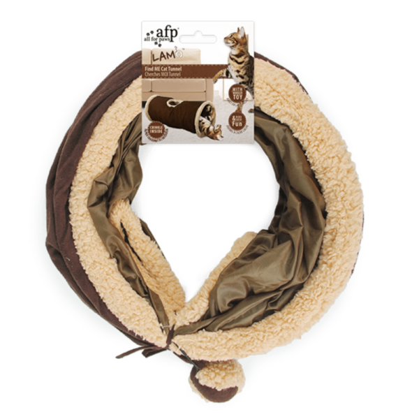 Tunel Para Gato Lamb 66 CM (Marron/Gris/Beige)