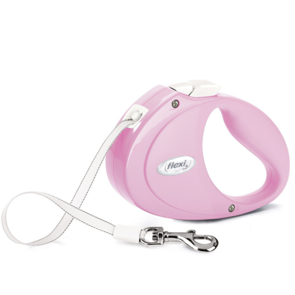 Correa Extensible Rosa Flexi Puppy 2M - Hasta 12Kg