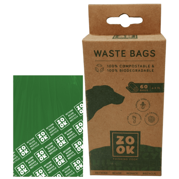 Bolsas para excrementos 100% compostables y biodegradables